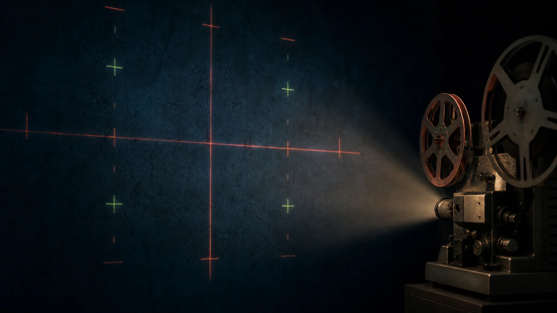 Projector casting registration signals